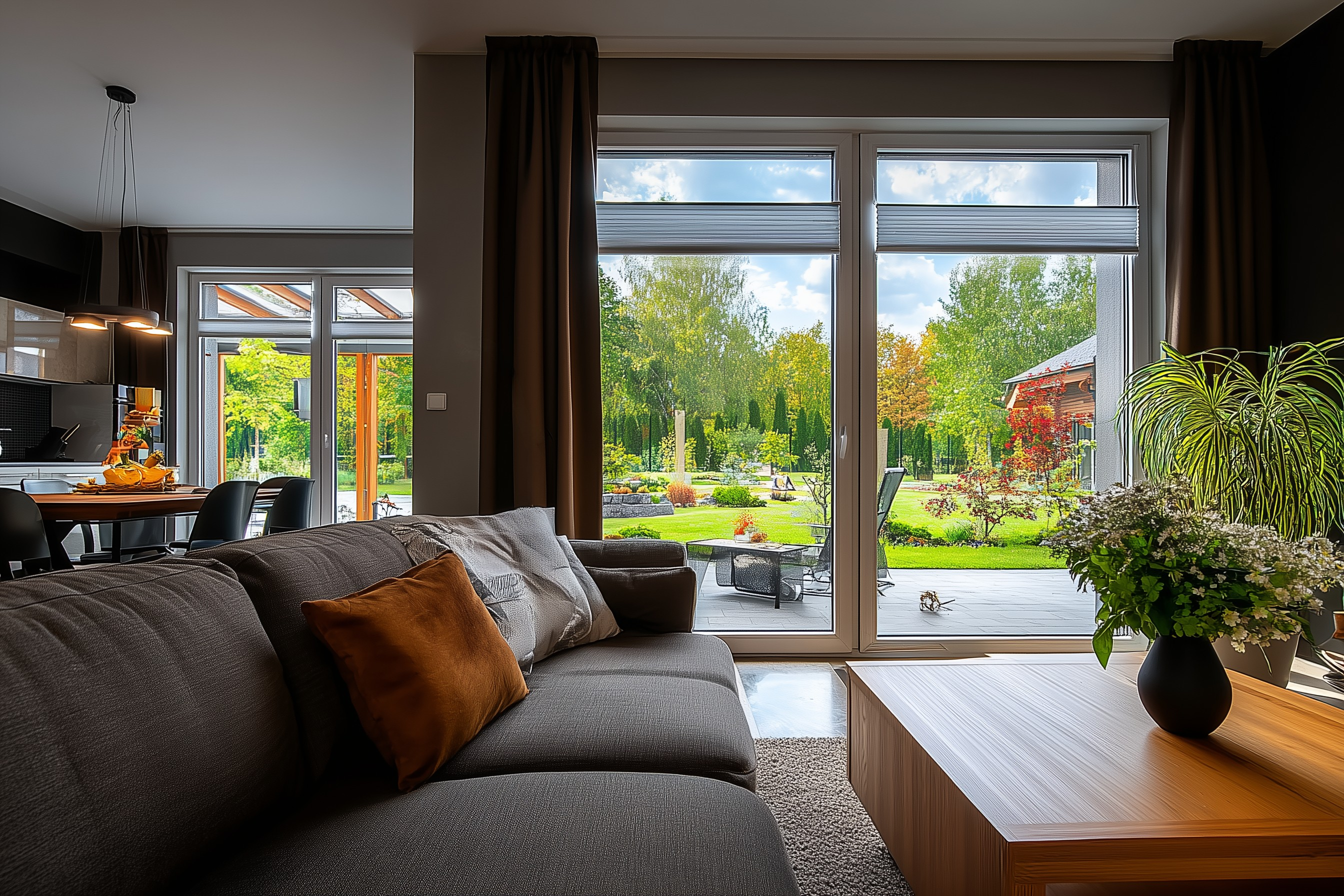 Zbliżenie na strukturę rolety plisowanej