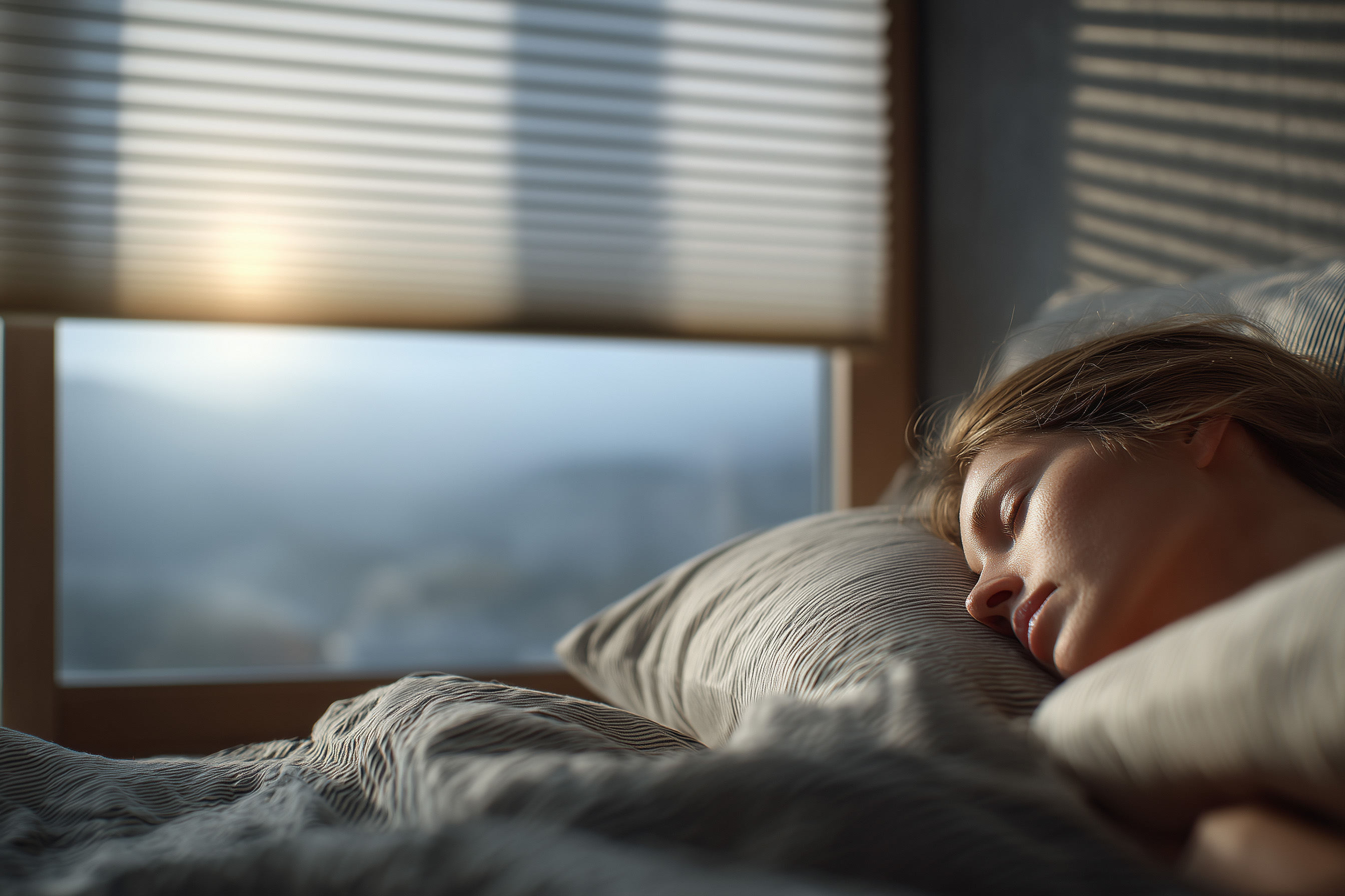 Plisy okienne w sypialni