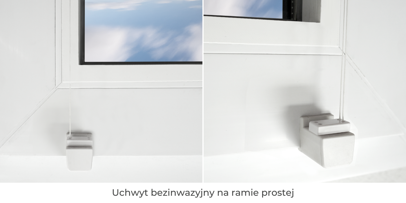 Uchwyt bezinwazyjny na ramie prostej