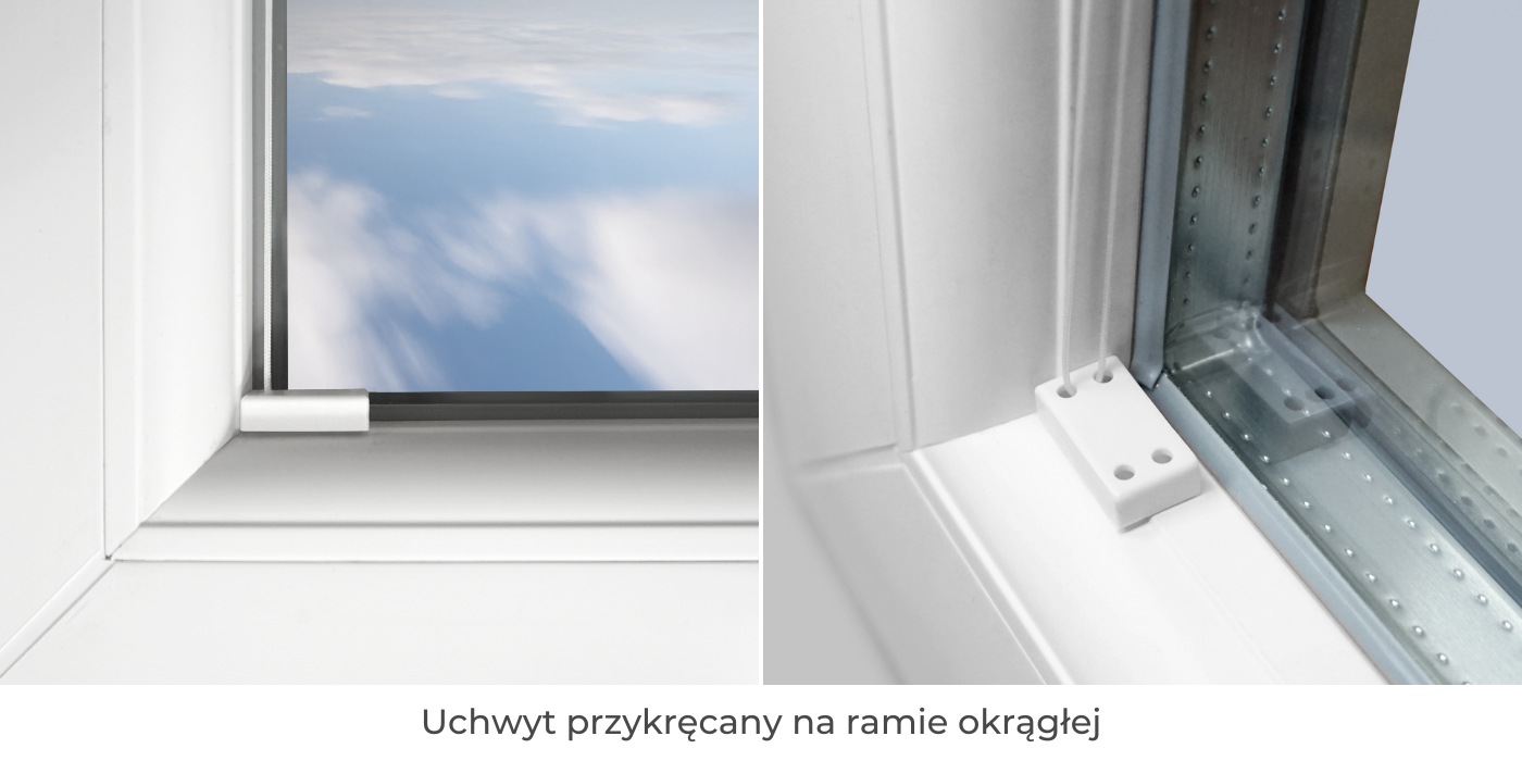Uchwyt przykręcany na ramie okrągłej